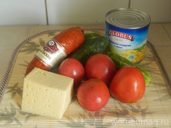 Салат «Регата» с кукурузой и сыром