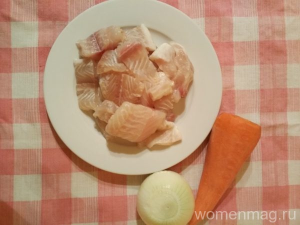 Филе белой рыбы с овощами