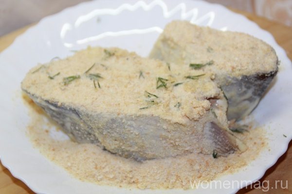 Рыба кижуч в духовке в горчичном маринаде со сложным гарниром