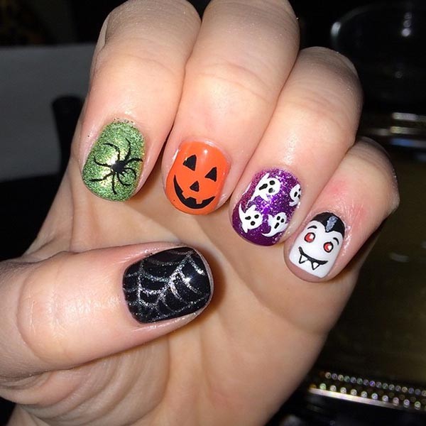 Рисунки на ногтях для Хэллоуина