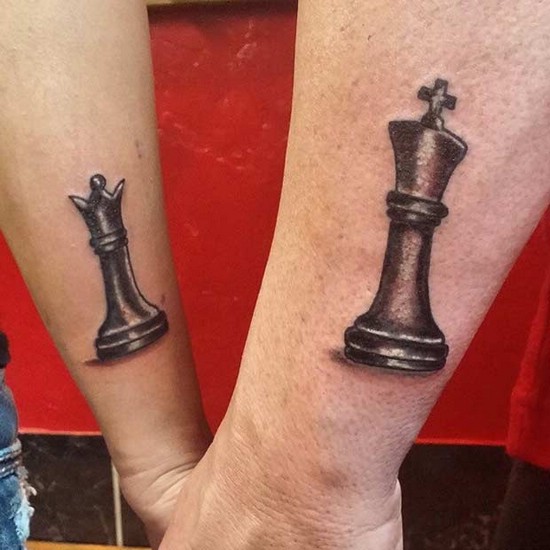 Вместе навсегда: парные татуировки «Король и королева»