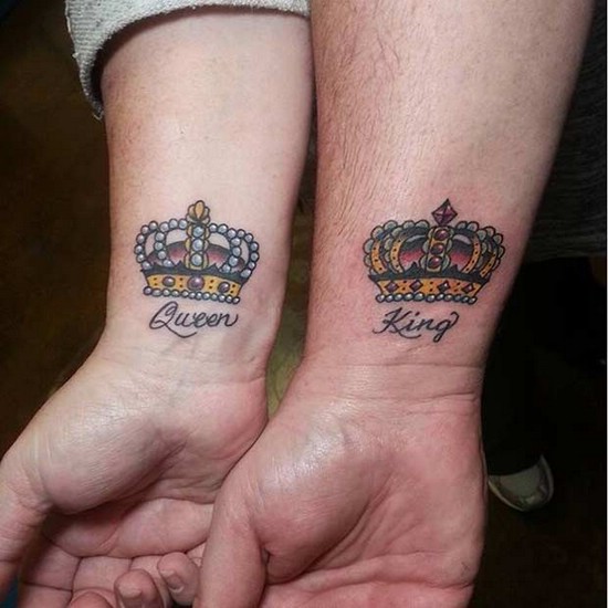 Вместе навсегда: парные татуировки «Король и королева»