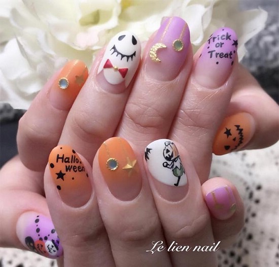Идеи росписи ногтей для Хэллоуина