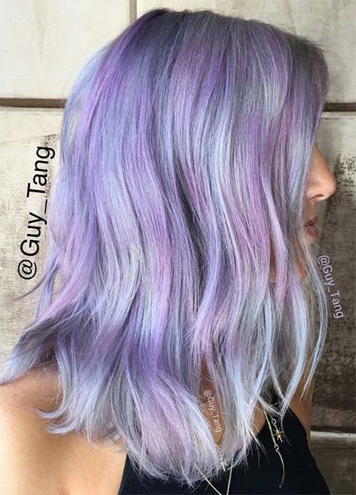 Фиолетовые и лавандовые волосы: идеи окрашивания