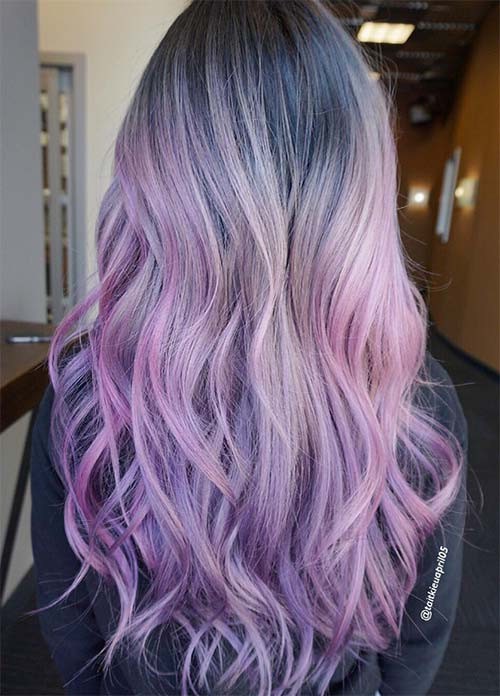 Фиолетовые и лавандовые волосы: идеи окрашивания