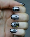 Новые идеи стильных черных рисунков на ногтях