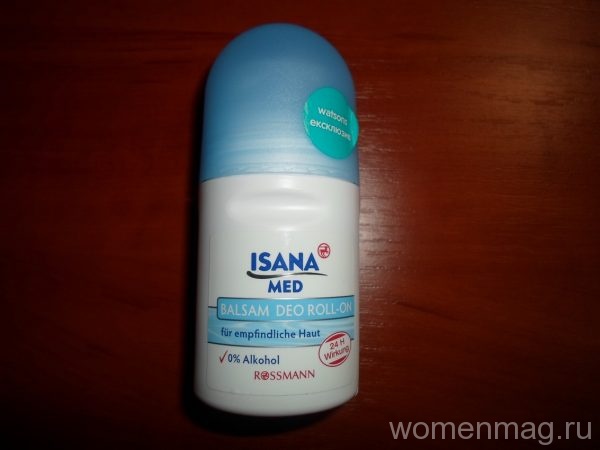 Роликовый дезодорант ISANA MED для чувствительной кожи