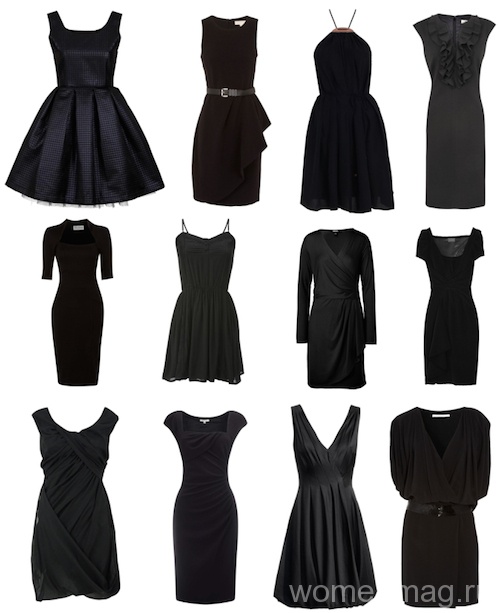 Различные фасоны маленького черного платья
