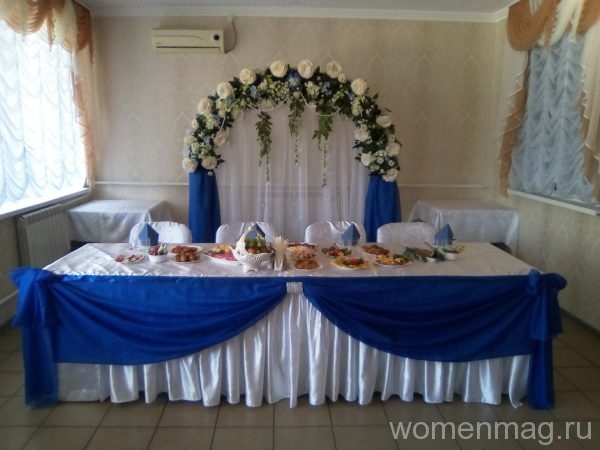 Свадьба в бело-синей гамме
