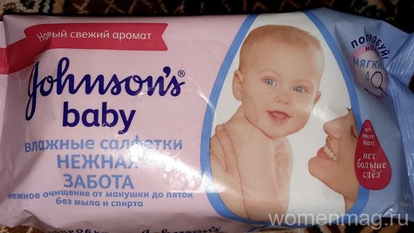 Влажные салфетки для детей Нежная забота от Johnson's Baby