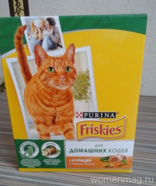 Purina Friskies для домашних кошек с курицей