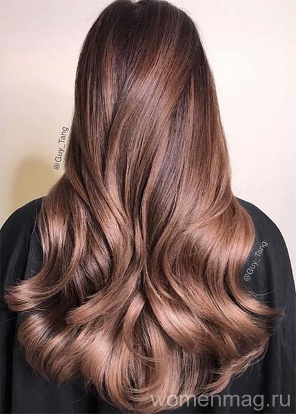 Шоколадный лиловый цвет волос