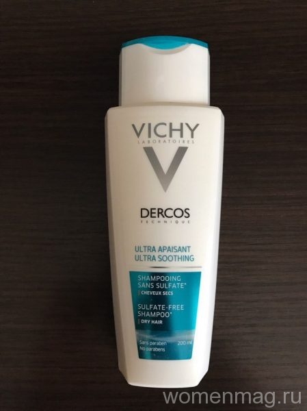 Успокаивающий шампунь-уход VICHY Dercos без сульфатов для чувствительной кожи головы и поврежденных сухих волос