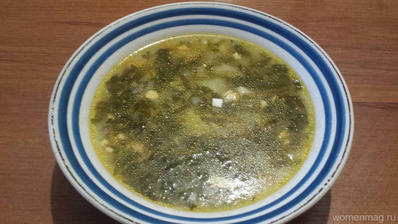 Зеленый борщ с щавелем
