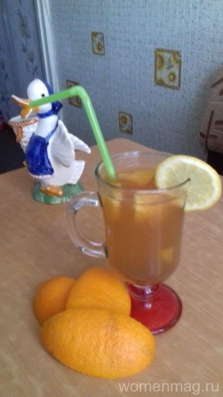 Глинтвейн «Мэри» с апельсином на основе черного чая