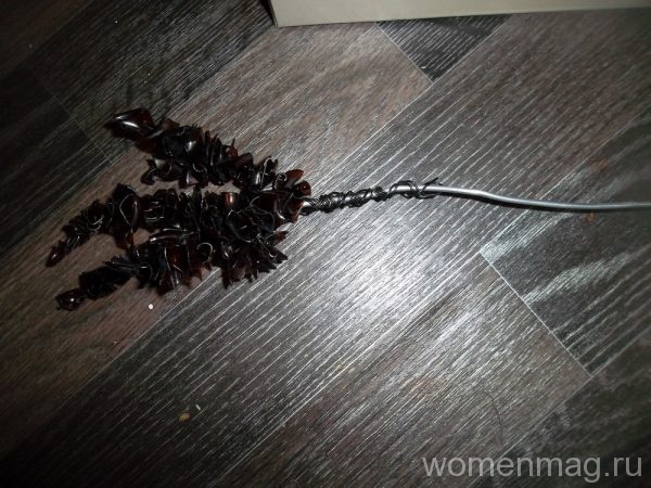 Дерево из пластиковых бутылок и гипса своими руками