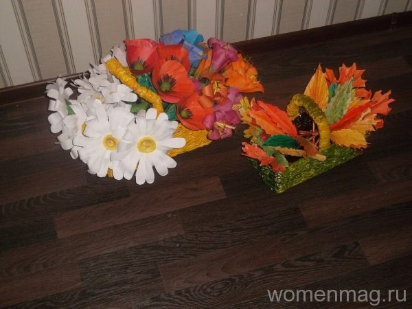 Корзинка из картона и бумаги своими руками