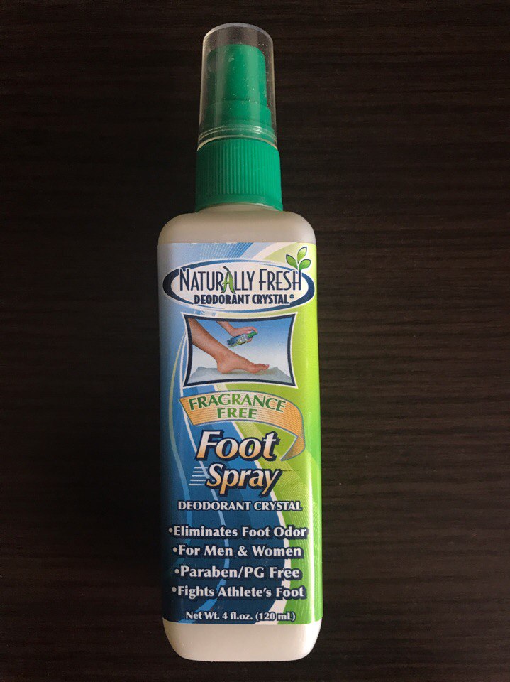 Дезодорант-спрей для ног Naturally Fresh Deodorant Crystal Foot Spray. Отзывы