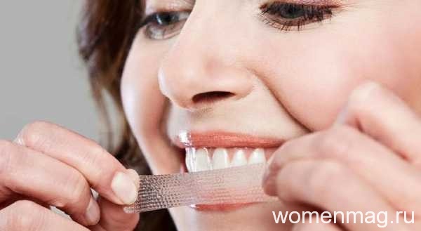 Домашнее отбеливание зубов с использованием отбеливающих полосок